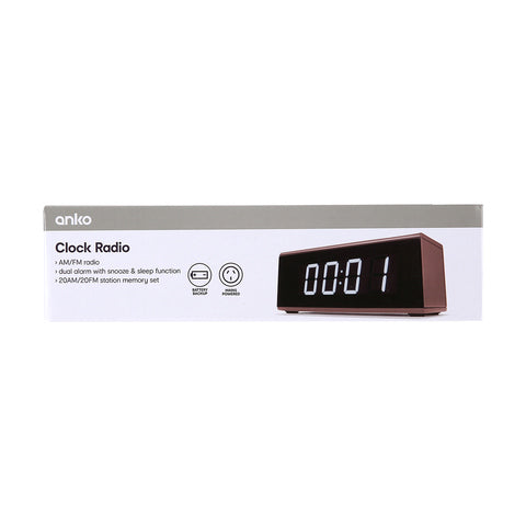 Anko Clock Radio - Rose Pink