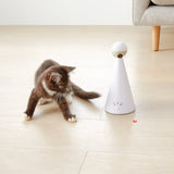 Cat Laser Toy with Rotating Laser - White