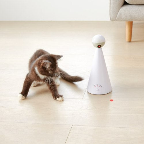 Cat Laser Toy with Rotating Laser - White