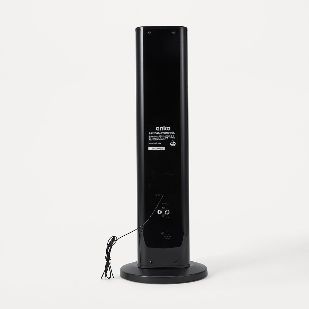 Bluetooth Tower Speaker Remote Control/ FM Radio with LED Lights
