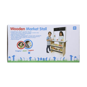 Wooden Market Stall Playset