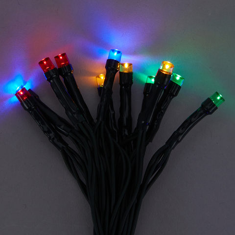 Solar Powered 24 LED Multi-Coloured String Lights / For Outdoor Use - TheITmart