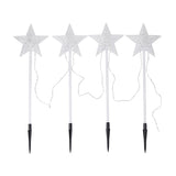 Anko 45cm Solar Powered 4 Star Stake Lights 40 LEDs Outdoor - TheITmart
