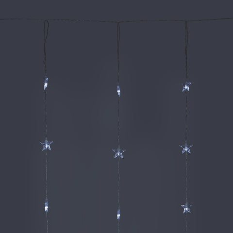 Anko Colour Changing Low Voltage Star Curtain Lights/ 64 LEDs 2m Length - TheITmart
