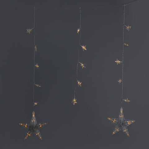 Anko 95 Warm White Solar Powered Star Icicle Curtain Light - TheITmart