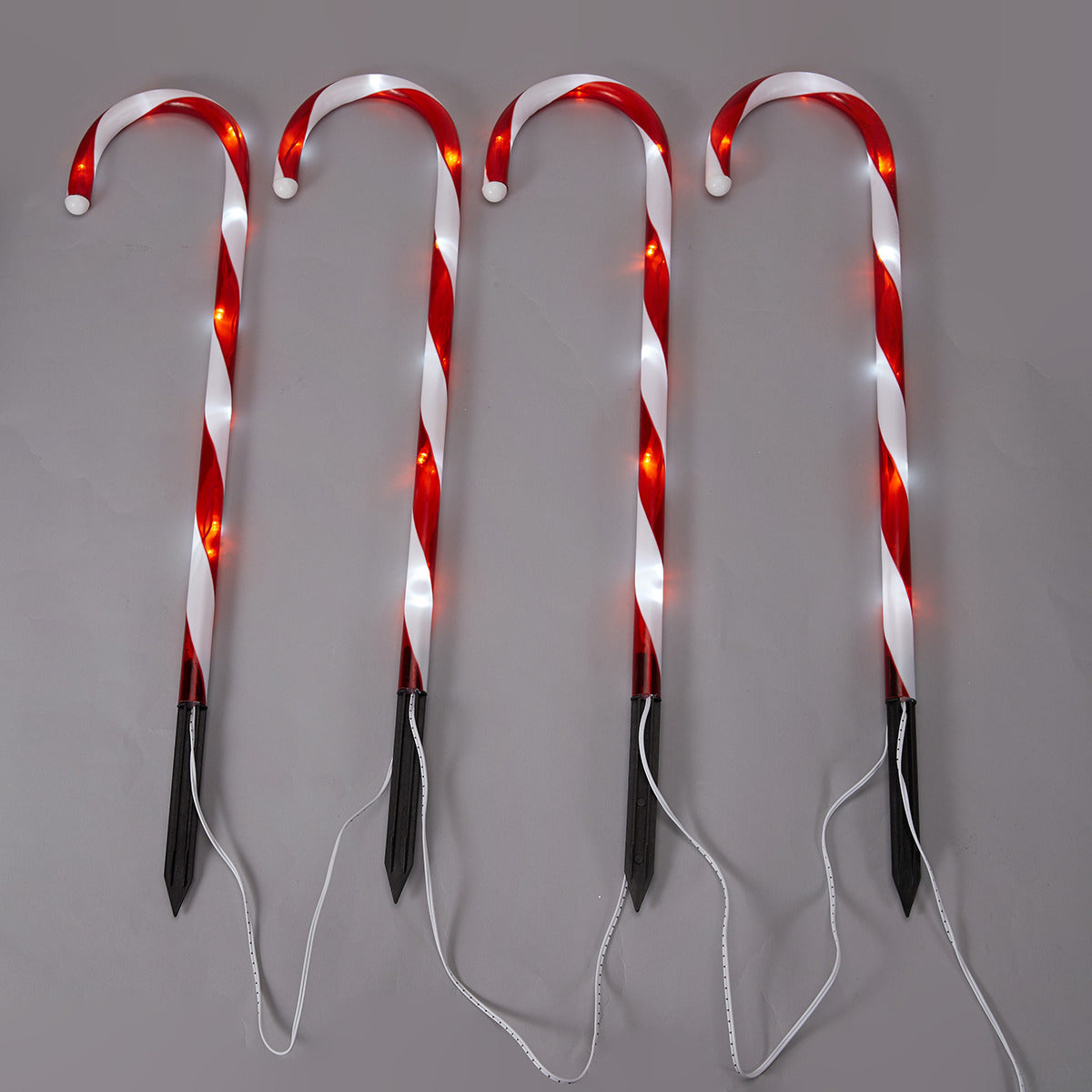 Anko Solar Powered 4 Candy Cane Stake Lights