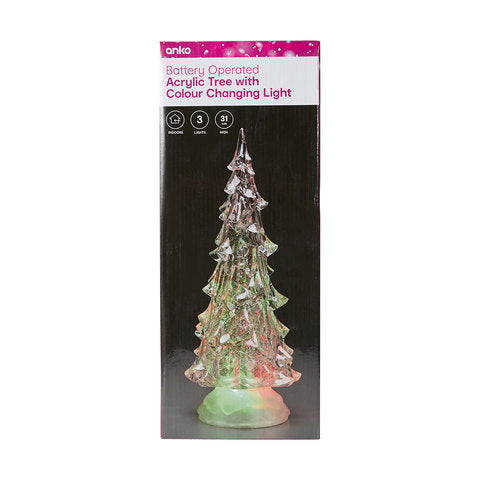 Anko Acrylic Tree with Colour Changing Light