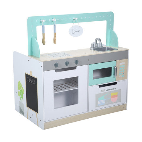 Anko Wooden 2-in-1 Diner / Kitchen Playset Suitable for Ages 3 to 6 Years