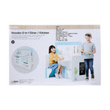 Anko Wooden 2-in-1 Diner / Kitchen Playset Suitable for Ages 3 to 6 Years