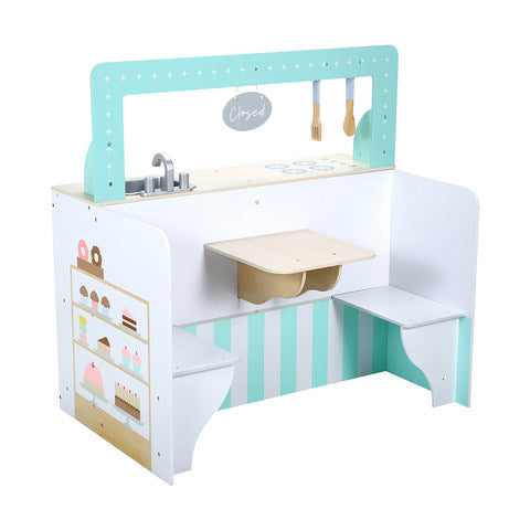 Anko Wooden 2-in-1 Diner / Kitchen Playset Suitable for Ages 3 to 6 Years