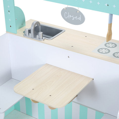 Anko Wooden 2-in-1 Diner / Kitchen Playset Suitable for Ages 3 to 6 Years