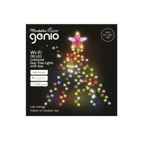 Mirabella Genio LED 1.8M 190L Sparkling Ball Multi Colour Easy Tree Light Wifi