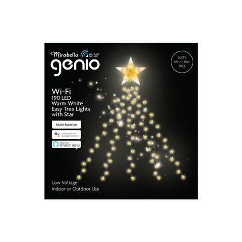Mirabella Genio LED 1.8M 190L Sparkling Ball Warm White Easy Tree Light Wifi - TheITmart