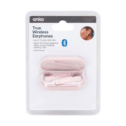 True Wireless Earphones - Black/White/Pink