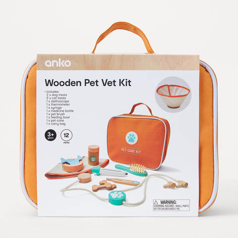 Anko Wooden Pet Vet Kit / Ages 3+ years