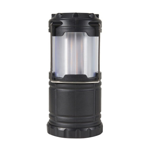 Battery Operated LED Flame Effect Lantern - Black / Ideal for Camping