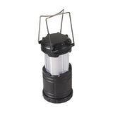 Battery Operated LED Flame Effect Lantern - Black / Ideal for Camping