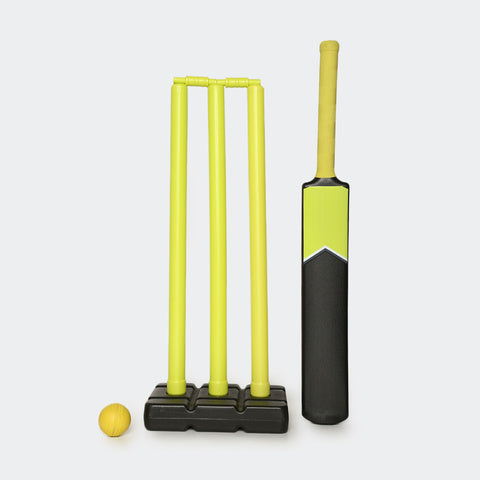 Yellow(Primary) Printed Kids Plastic Cricket Set, Size: Medium At Rs