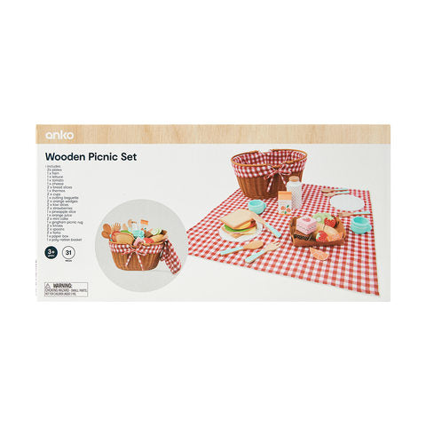 Anko Wooden Picnic Set Suitable for Ages 3+ Years