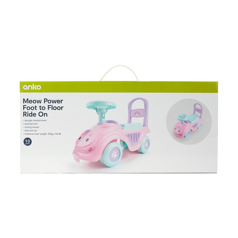 Anko Roarsome/Meow Foot to Floor Ride On suitable for Ages 1-3 Years