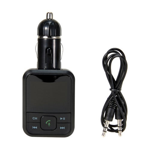 Bluetooth FM Car Transmitter - Black / Aux-in Jack/ Bluetooth Hands-Free