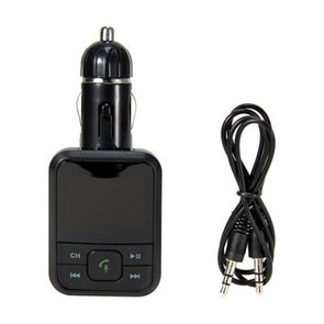 Bluetooth FM Car Transmitter - Black / Aux-in Jack/ Bluetooth Hands-Free