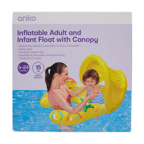 Inflatable Adult and Infant Float with Canopy