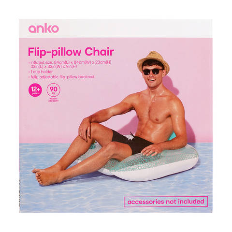 Anko Inflatable Swim Ring with Pillow / Ages 12+ Years
