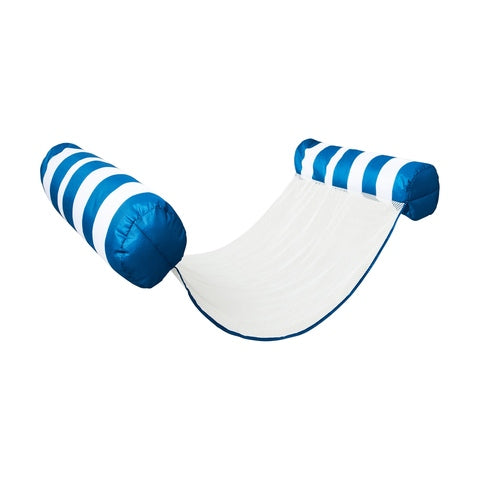 Blue & White Beanbag Pool Hammock/Suitable for Ages 6+ Years