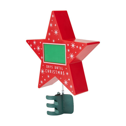 Anko Festive Countdown Star Tree Topper with Digital Display - TheITmart