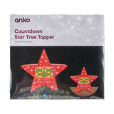 Anko Festive Countdown Star Tree Topper with Digital Display - TheITmart
