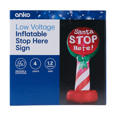 Anko Low Voltage Inflatable Stop Here Sign – TheITmart