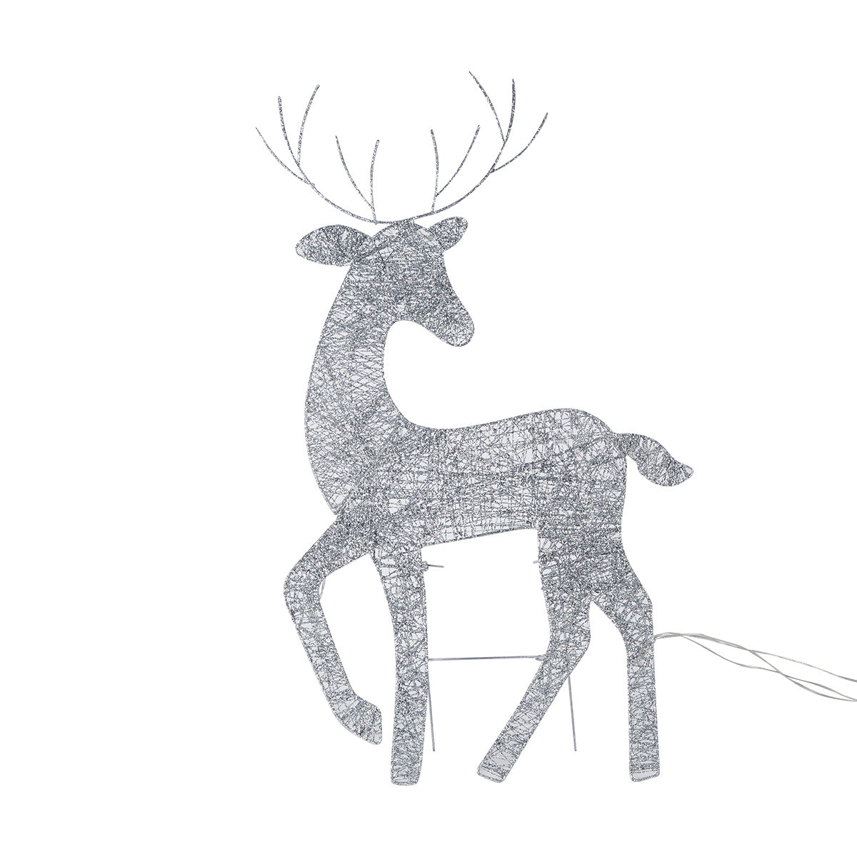 Anko 45 LED Solar Powered 3 Glittered Wire Reindeers - TheITmart