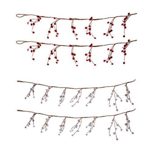 Anko Battery Operated 20 Light Up Berry Garland/Red/White