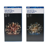 Anko 240 Wire Spray String Lights / Warm White Or Multicolour - TheITmart
