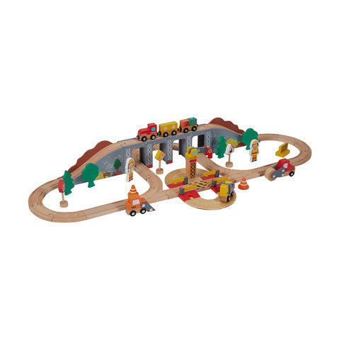 Anko Wooden Construction Train Set / Ages 3+ Years