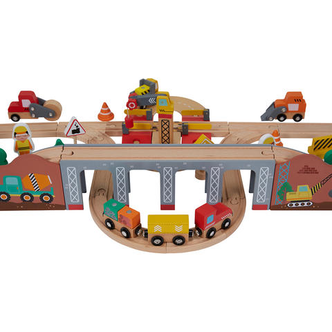 Anko Wooden Construction Train Set / Ages 3+ Years