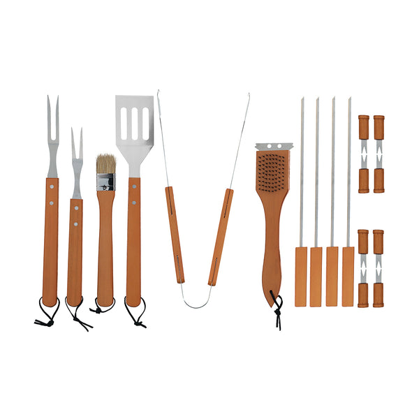 18 Piece BBQ Tool Set / Utensil Set perfect for Camping