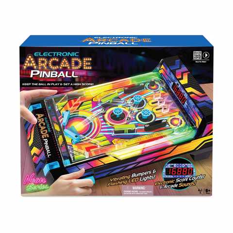 Electronic Arcade Pinball Game Suitable for Ages 6+ Years