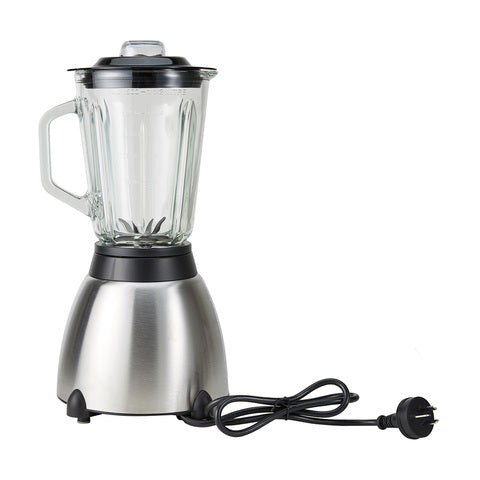 Anko 1.5L Stainless Steel Blender - Glass Jug