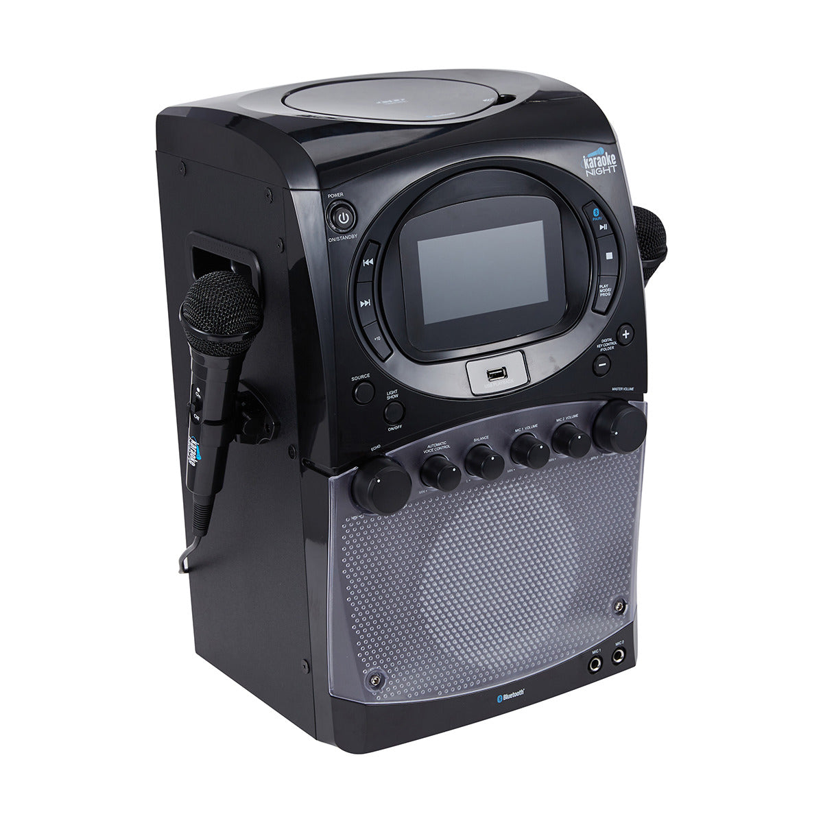 CD+G Karaoke Machine with LED Light Show, TFT Colour Monitor and USB Port - TheITmart