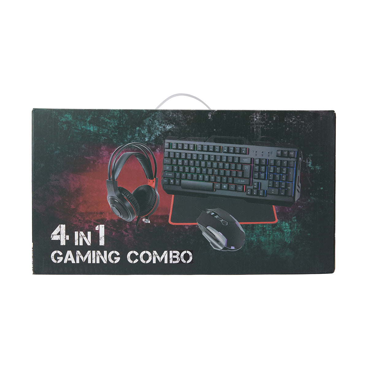 Black 4 in 1 Gaming Combo With Mouse, Keyboard, Headphones & Mouse Pad