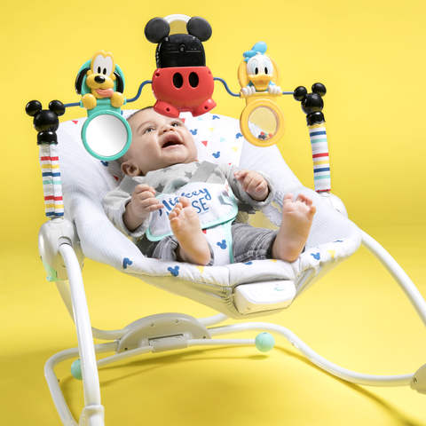 Bright Starts Disney Baby Mickey Mouse Take-Along Songs Infant to Toddler Rocker