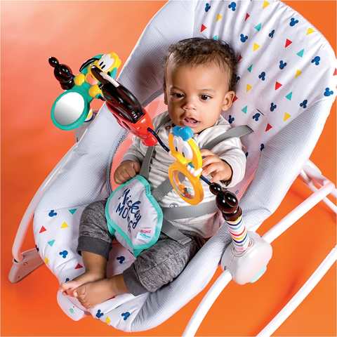 Bright Starts Disney Baby Mickey Mouse Take-Along Songs Infant to Toddler Rocker