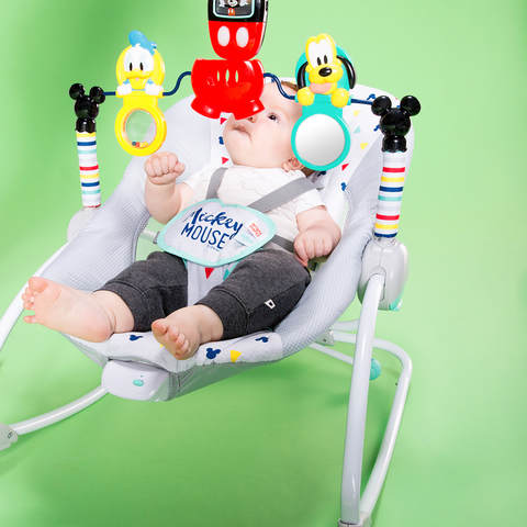 Bright Starts Disney Baby Mickey Mouse Take-Along Songs Infant to Toddler Rocker