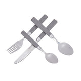 16 Piece Camp Cutlery Tool Set with Black Pouch / Ideal for Camping & Travel