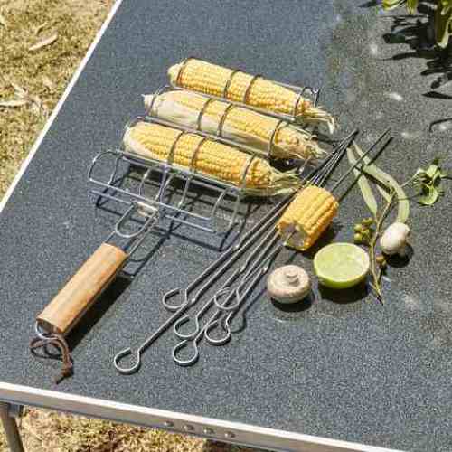 Portable Camping BBQ Corn Griller / Cooks 4 Corn Cobs / Ideal for Camping