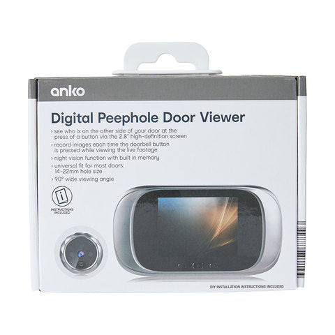 Anko Digital Peephole Door Viewer/Door Bell/Outdoor Door Chime