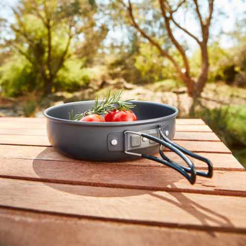 1.2 L Aluminium Camping Frypan / Heat Resistant Handle / Ideal for Camping & Travel