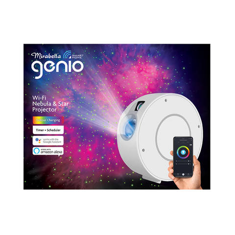 Mirabella Genio Wi-Fi Nebula & Star Projector Colour White - TheITmart